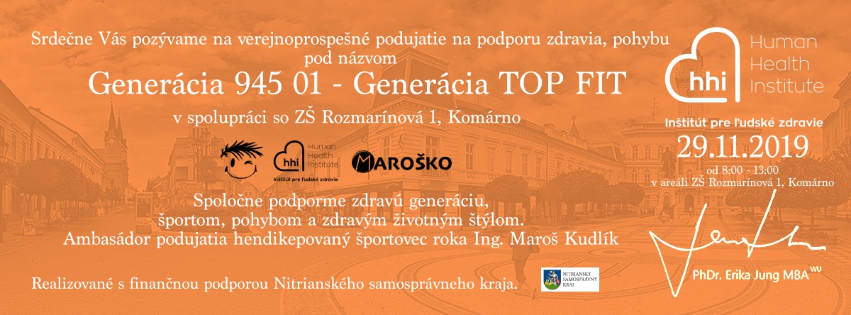 Pozvanka Generacia TOPFIT 2019