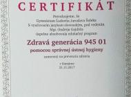 Certifikát HHI